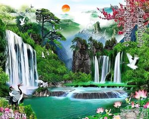 Tranh psd phong thủy mùa xuân in 3D đẹp