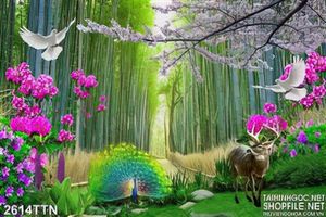 Tranh phong cảnh nghệ thuật psd wall decor