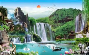 Tranh wall phong thủy cây cầu hữu tình