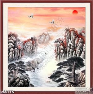 Tranh phong thủy và chim hạc