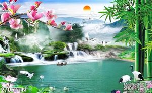 Tranh phong thủy và hạc nhỏ