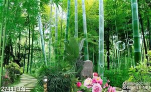 Tranh con đường nhỏ trong rừng trúc