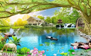 Tranh hồ nước nghệ thuật đẹp