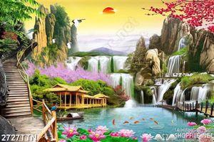 Tranh in tường phong thủy đẹp