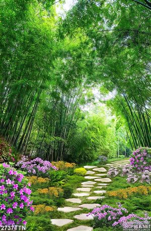 Tranh vườn hoa nhỏ in uv