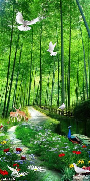 Tranh thiên nhiên hữu tình mùa xuân nhỏ