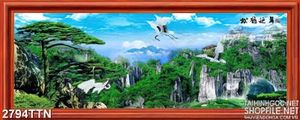 Tranh in tường đẹp phong thủy núi non
