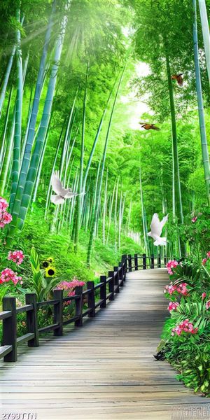 Tranh thiên nhiên rừng cây xanh