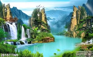 Tranh phong thủy núi non đẹp