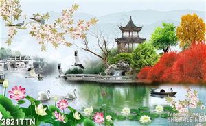 Tranh phong thủy sơn dầu cảnh đẹp