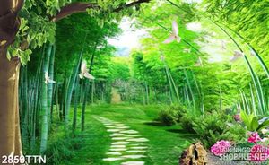 Tranh phong thủy decor rừng trúc
