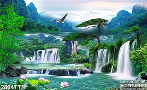 Tranh phong thủy tùng hạc psd