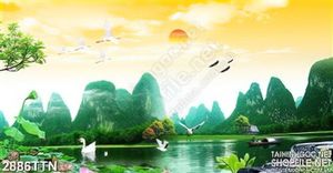 Tranh núi non hùng vĩ quê hương