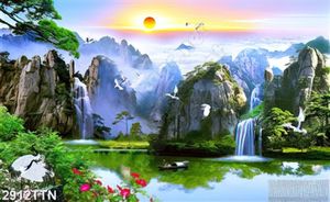 Tranh núi non tiên cảnh phong thủy