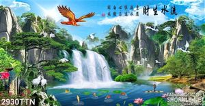 Tranh phong thủy in tường đại bàng vươn cánh