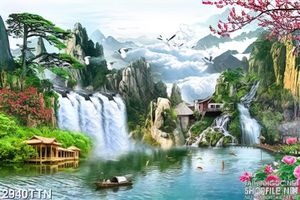 Tranh phong thủy in tường psd
