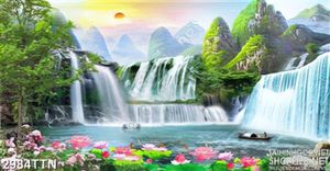 Tranh in uv thác nước đẹp mới nhất