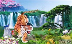 Tranh in uv hổ phong thủy