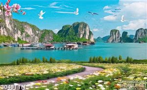 Tranh phong cảnh đặc sắc psd