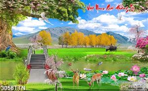 Tranh phong cảnh mùa thu việt nam quê hương tôi