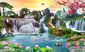 Tranh phong thủy chiều hoàng hôn psd