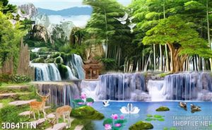 Tranh phong thủy chú nai trong rừng nhỏ