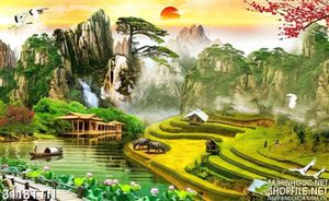 Tranh phong thủy ruộng bậc thang đẹp