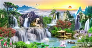 Tranh in thác đẹp mới