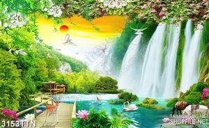 Tranh in 3D phong thủy hoàng hôn