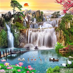 Tranh in mới khổ vuông phong thủy thác hữu tình
