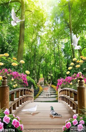 Tranh khổ dọc chim bồ câu tung cánh