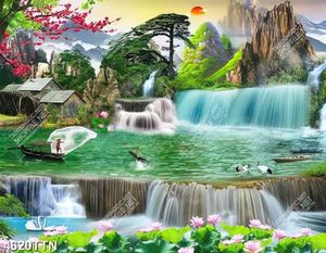 Tranh phong thủy thác nước 3D