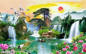 Tranh décor phong thủy núi rừng chất lượng cao
