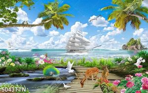 Tranh biển thuyền buồm chất lượng cao