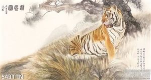 Tranh thư pháp thác nước nghệ thuật đẹp