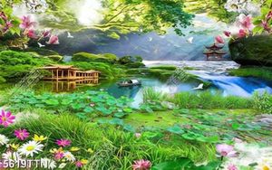 Tranh 3d cao cấp phong cảnh thiên nhiên trang trí phòng khách