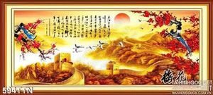 Tranh thư pháp thác nước treo tường đẹp