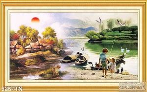 Tranh thư pháp thác nước treo tường đẹp