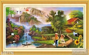 Tranh thư pháp sơn dầu trang trí tường