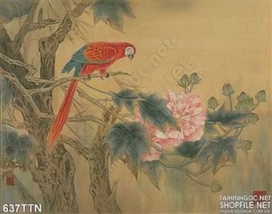 Tranh thư pháp dán tường mùa xuân