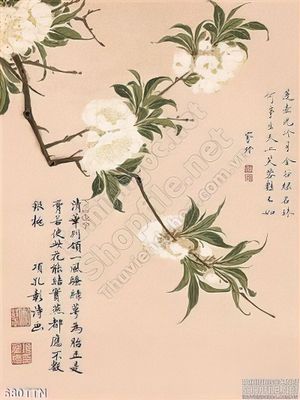 Tranh thư pháp thác nước dán tường đẹp