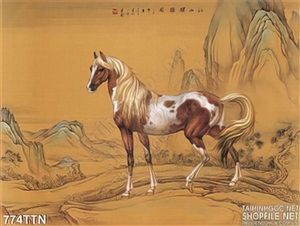 Tranh thư pháp ngựa phong thủy đẹp