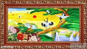 Tranh thư pháp sơn dầu đẹp độc đáo