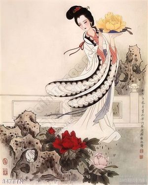 Tranh thư pháp hoa phong thủy đẹp