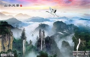 Tranh thư pháp thác nước treo tường đẹp