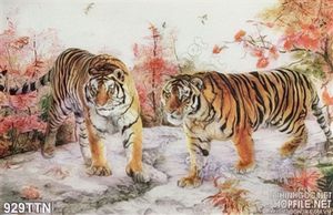 Tranh thư pháp hổ mùa thu