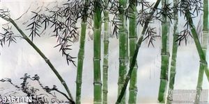 Tranh thư pháp cây tre treo tường đẹp