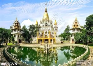 Tranh thắng cảnh Việt Nam tháp Chăm