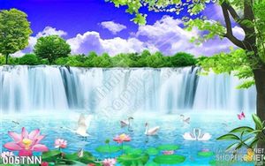 Tranh thiên nhiên thác nước đẹp độc đáo