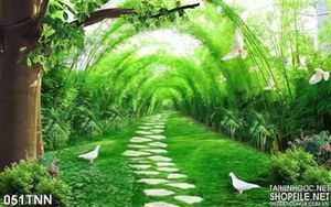 Tranh thiên nhiên cây xanh trang trí tường đẹp